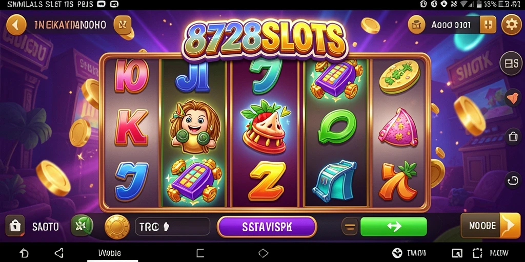 Menampilkan pengalaman gameplay slot yang seru dan interaktif dalam 8728SLOTS.