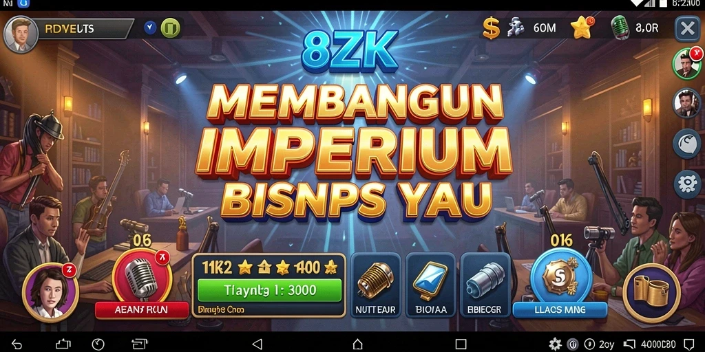 Tampilan gameplay menampilkan pembangunan bisnis dalam 8ZK.