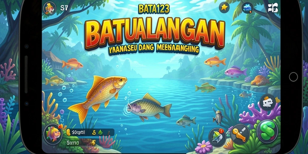 Tampilan gameplay BATA123 menunjukkan petualangan memancing yang seru.