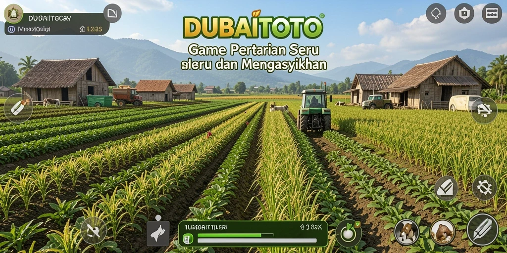 Screenshot DUBAITOTO menampilkan keindahan lahan pertanian yang subur.