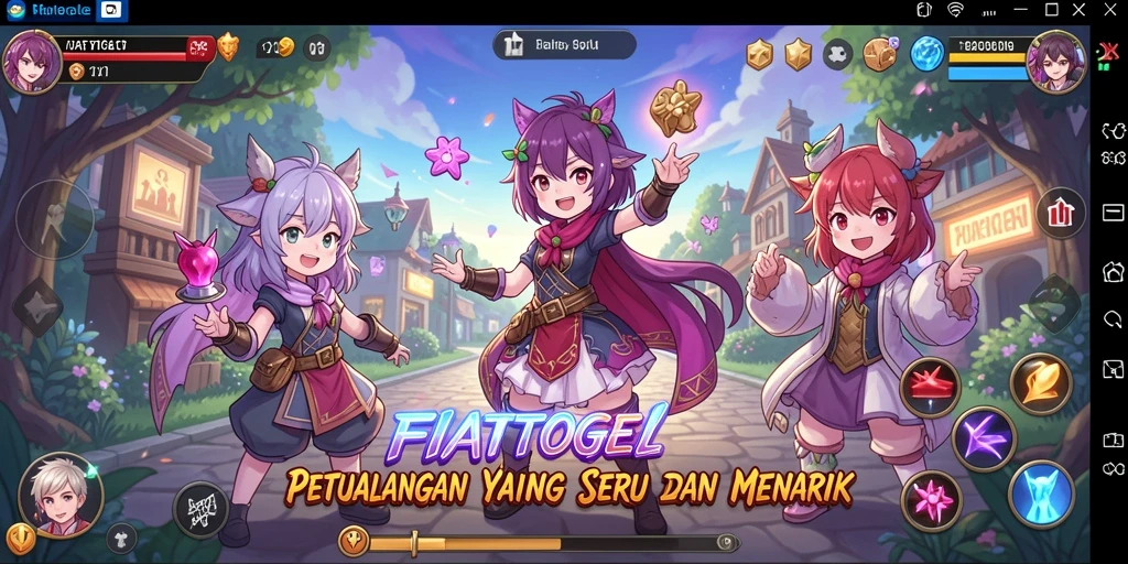 Tampilan seru gameplay FIATOGEL dengan karakter Anime favorit.