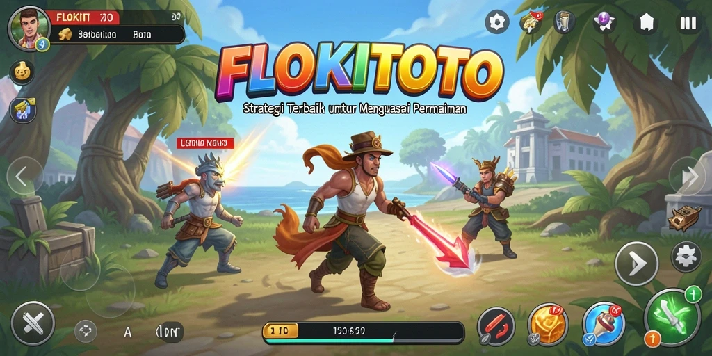 Screenshot dari gameplay menampilkan taktik strategis yang dalam FLOKITOTO.
