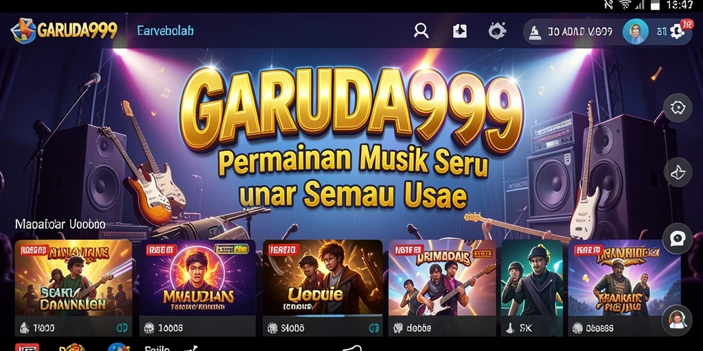 Screenshot gameplay GARUDA999 yang menampilkan pengalaman bermain musik yang mendebarkan.
