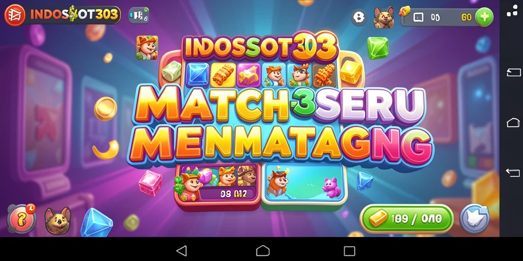 Tangkapan layar gameplay <strong>INDOSLOT303</strong> menunjukkan aksi mencocokkan simbol yang seru.