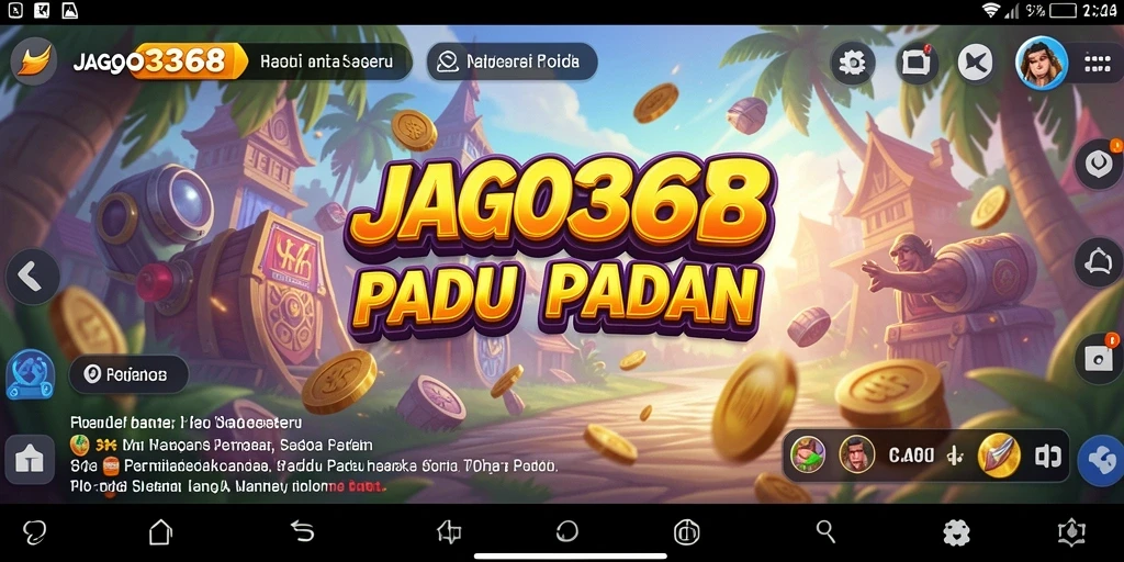 Screenshot utama JAGO368 menunjukkan gameplay Match-3 yang seru.