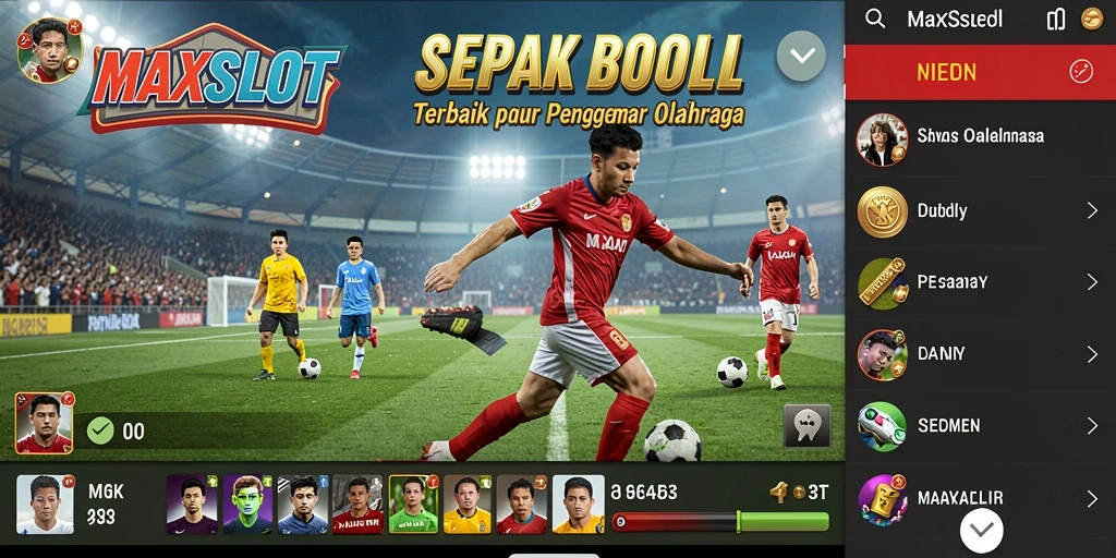 Gameplay seru di MAXSLOT saat mencetak gol.