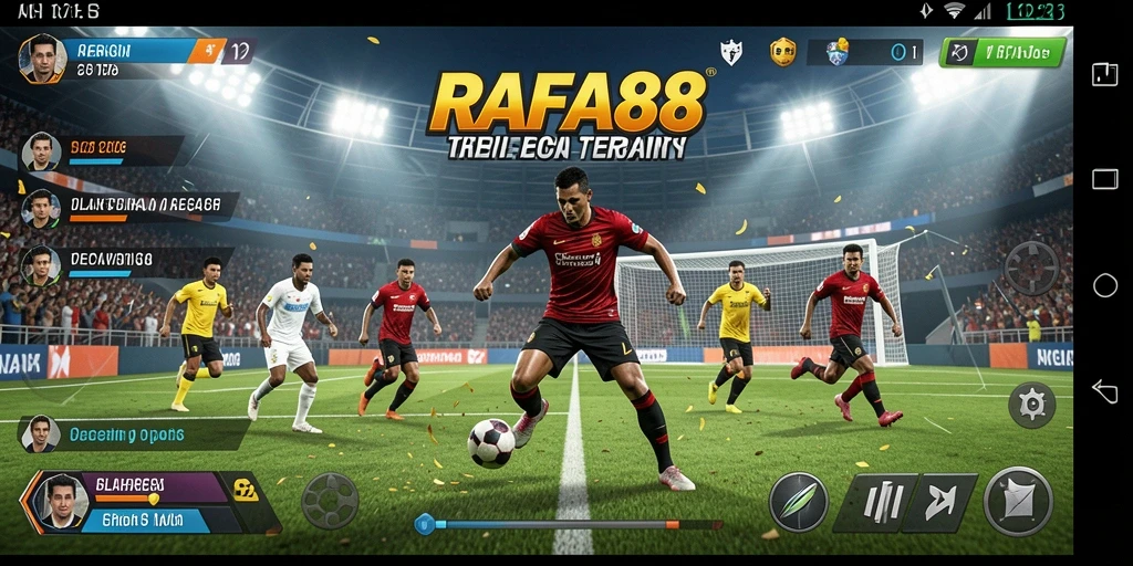 Screenshot RAFA88 menampilkan aksi seru di lapangan olahraga.