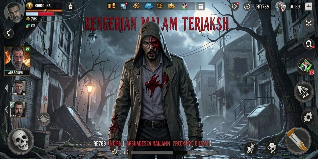 Tampilan gameplay menegangkan dalam suasana Horror yang mencekam.