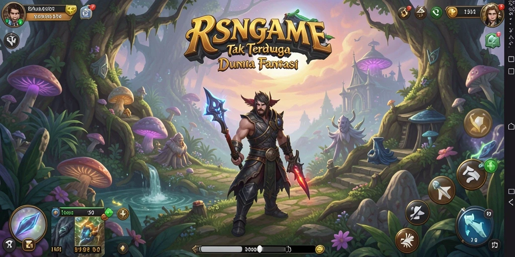 Gameplay RSNGAME menampilkan eksplorasi dunia petualangan yang menakjubkan.