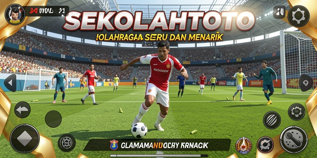 Screenshot gameplay SEKOLAHTOTO yang menampilkan aksi seru dalam olahraga.