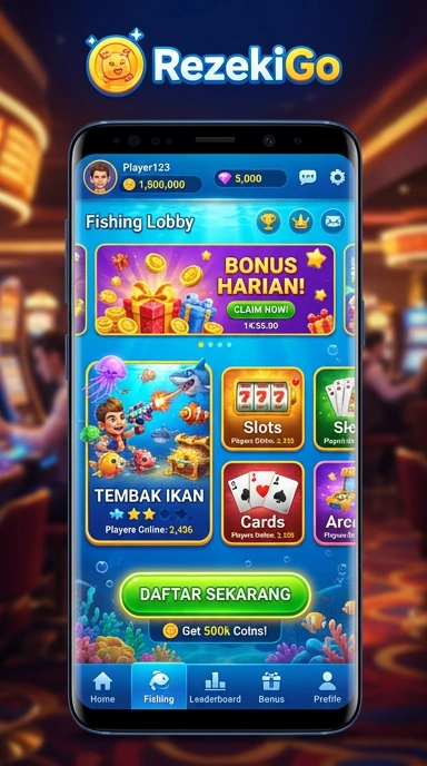Tampilan antarmuka rezekigo yang sederhana dan modern.